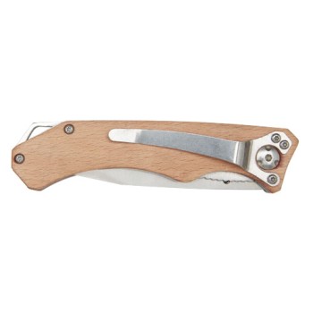Coltello tascabile Dave in legno con clip per cintura - Gadget.it - 