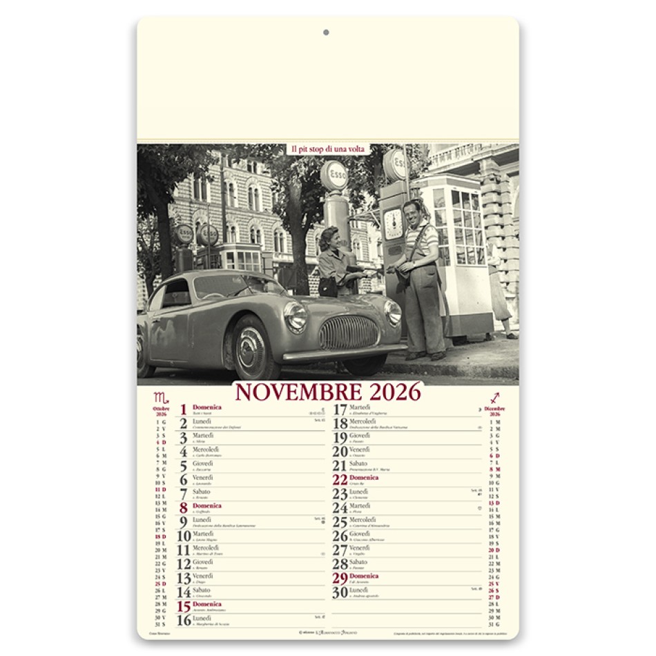 Calendario Come Eravamo 31x52,5 - Gadget.it - Calendario Mensile Come Eravamo Almanacco Italiano 31x52,5 cm