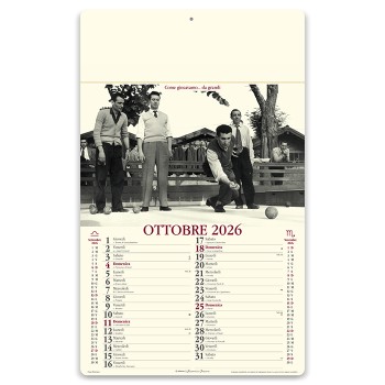 Calendario Come Eravamo 31x52,5 - Gadget.it - Calendario Mensile Come Eravamo Almanacco Italiano 31x52,5 cm
