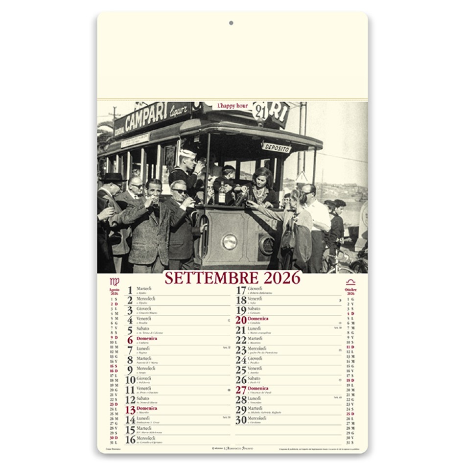 Calendario Come Eravamo 31x52,5 - Gadget.it - Calendario Mensile Come Eravamo Almanacco Italiano 31x52,5 cm