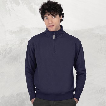 Felpa Collo Lupetto con Zip Corta 280 g/m² - Gadget.it - 
