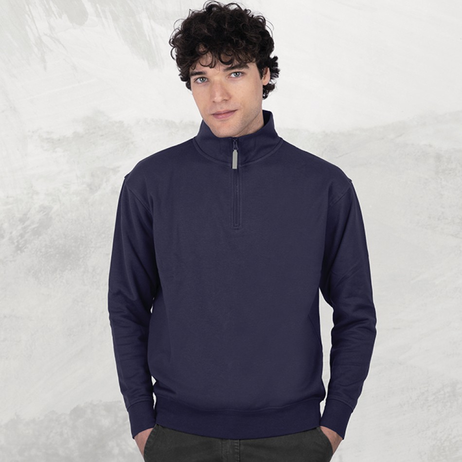 Felpa Collo Lupetto con Zip Corta 280 g/m² - Gadget.it - 