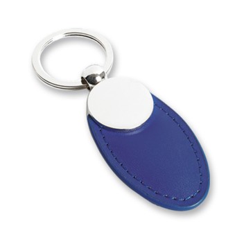 Portachiavi ovale in PU e metallo - CULT - Gadget.it - 