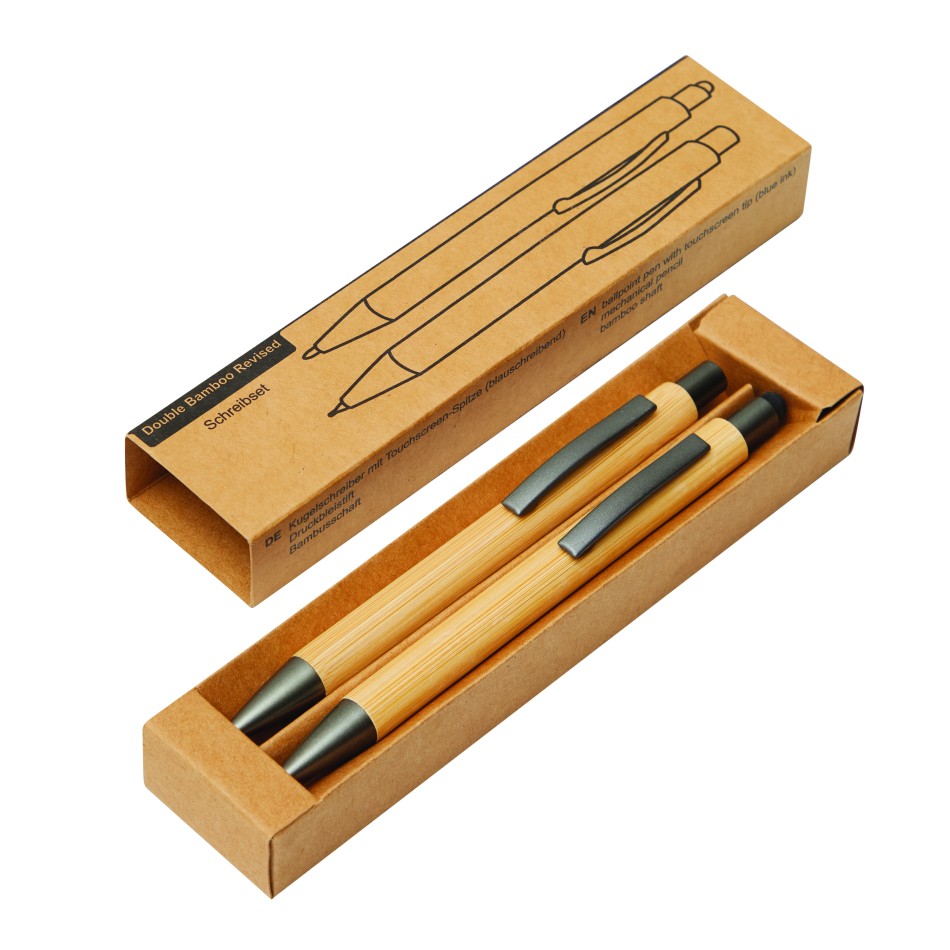DOUBLE BAMBOO REVISED - Set da scrittura - Gadget.it - 