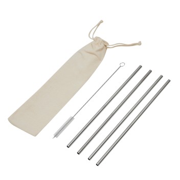 DRINK FRIENDLY - Set di cannucce in acciaio inox - Gadget.it - 