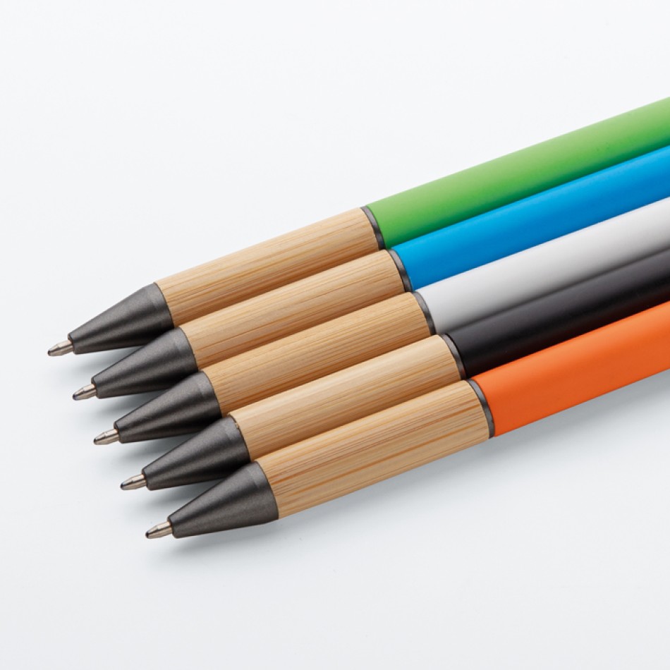 Penna in bamboo refill nero - ELBA - Gadget.it - 