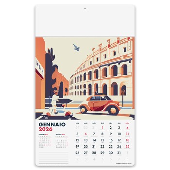 Calendario Emozioni 31x52,5 - Gadget.it - Calendario Mensile Emozioni Almanacco Italiano 31x52,5 cm
