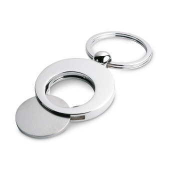 Portachiavi con gettone in metallo - EURING - Gadget.it - 