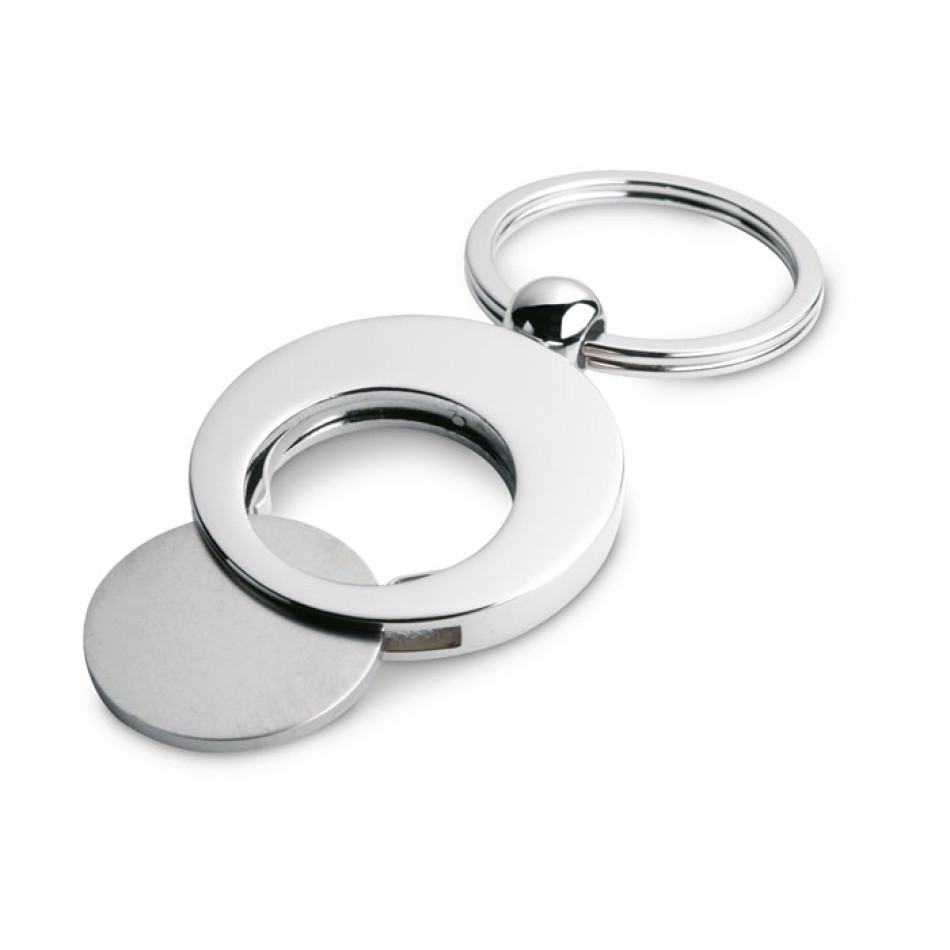 Portachiavi con gettone in metallo - EURING - Gadget.it - 