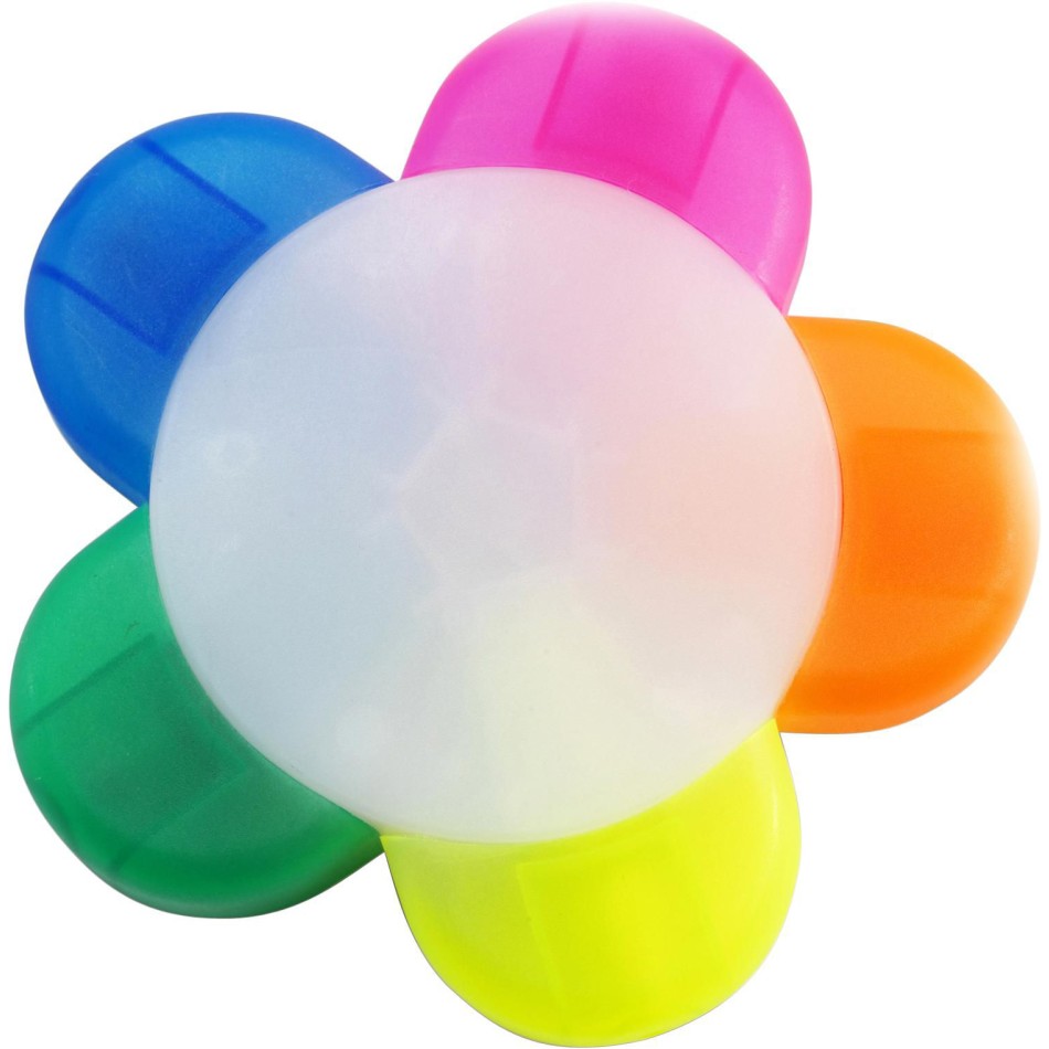 Set 5 evidenziatori con forma fiore - BRODIE - Gadget.it - 