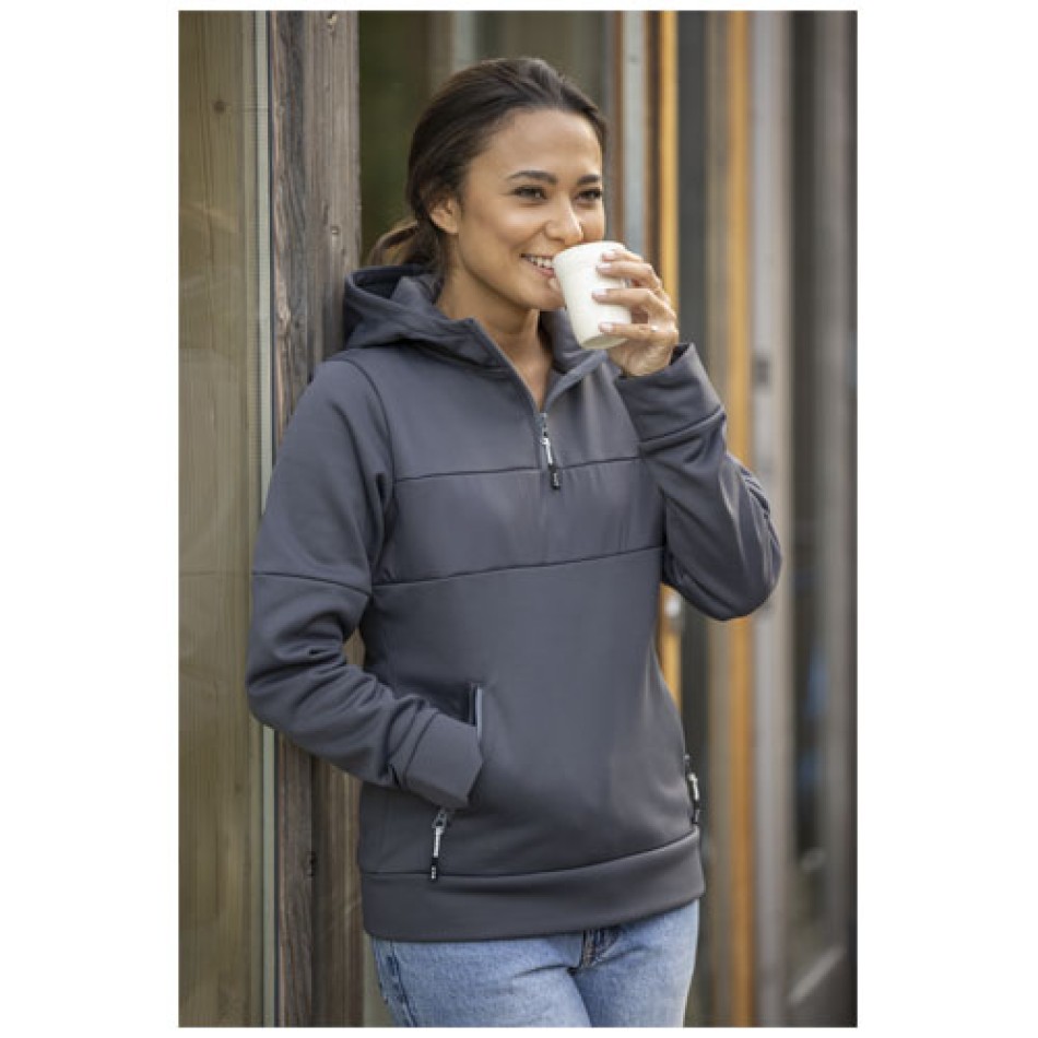 Felpa anorak con cappuccio da donna a mezza zip Sayan - Gadget.it - 