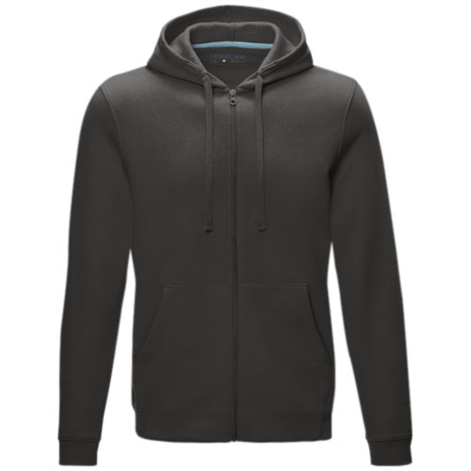 Felpa Ruby da uomo con cappuccio e full zip in tessuto organico riciclato - Gadget.it - 