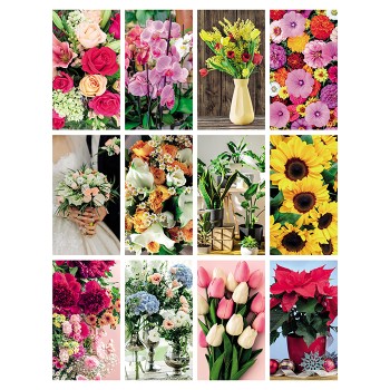 Calendario Fiori 30x47 - Gadget.it - Calendario Illustrato Mensile Fiori 30x47 cm