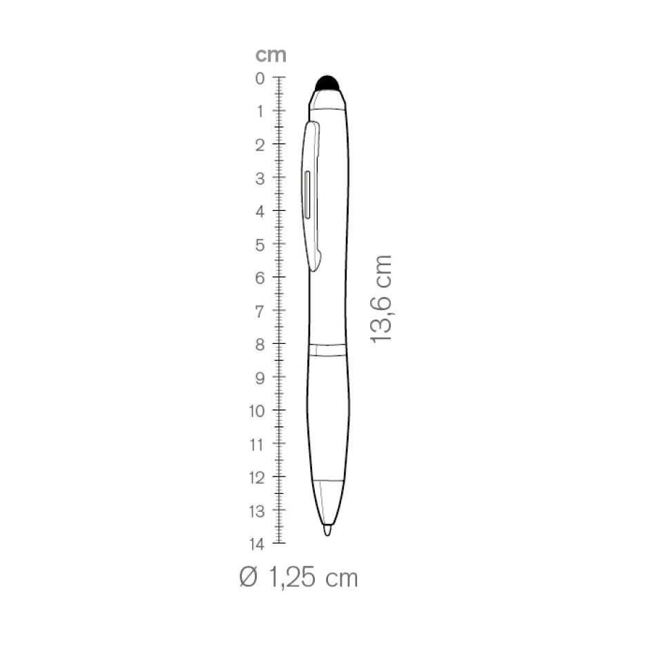 Penna touch in ABS refill nero - FLASH PLUS - Gadget.it - 