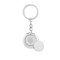 Portachiavi tondo con moneta in acciaio inox - FLAT RING