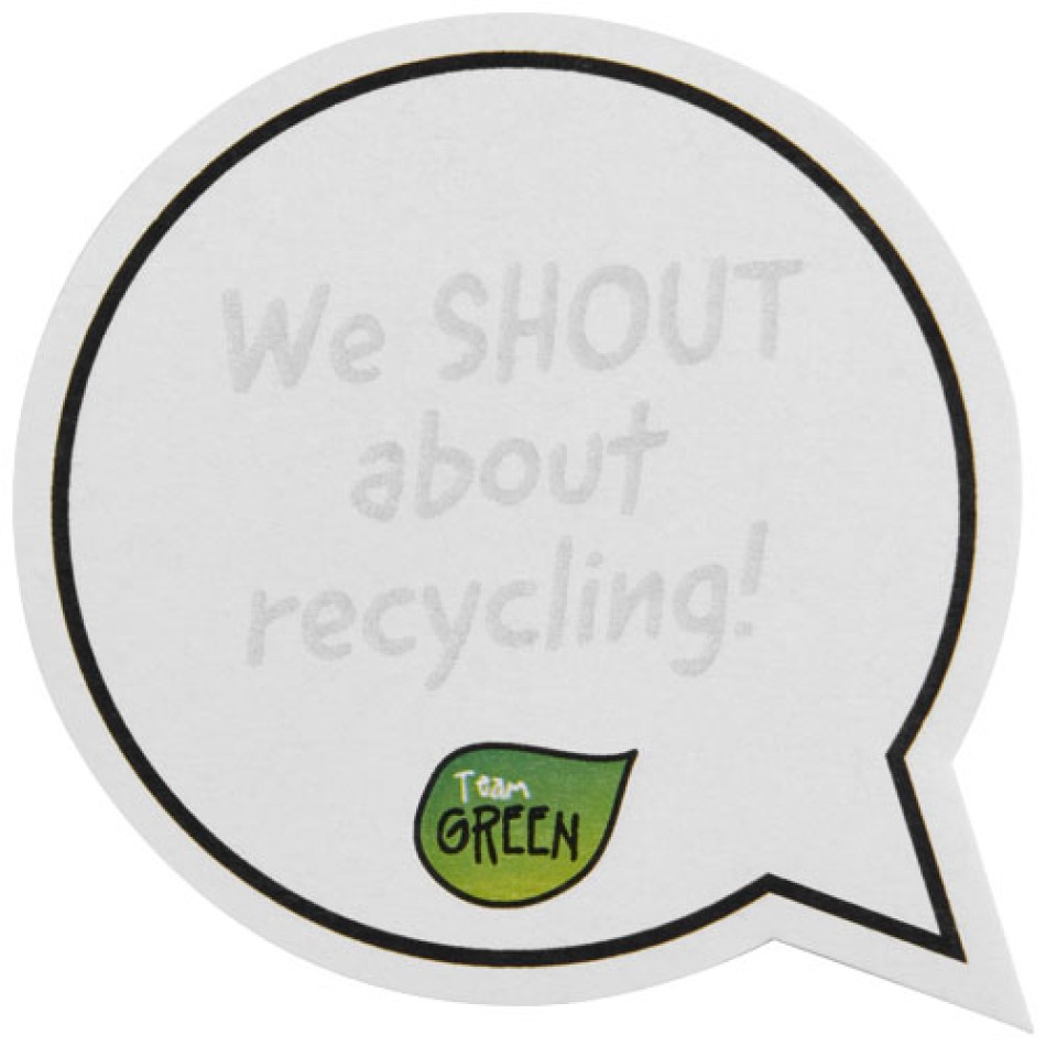 Foglietti adesivi in carta riciclata a forma di fumetto Sticky-Mate® - Gadget.it - 