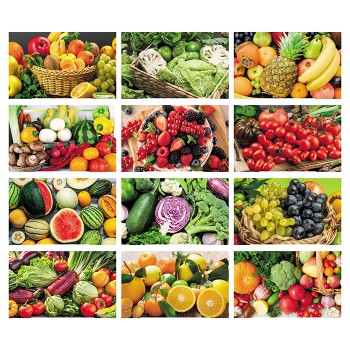 Calendario Frutta e Verdura 30x47 - Gadget.it - Calendario Illustrato Mensile Frutta e Verdura 30x47 cm