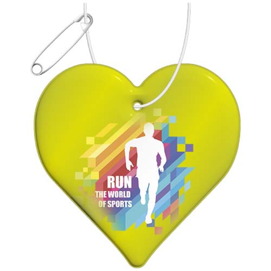 Gancio a forma di cuore leggero e catarifrangente in PVC RFX™ H-16 - Gadget.it - 