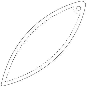 Gancio catarifrangente a ellisse in PVC con catenella RFX™ - Gadget.it - 