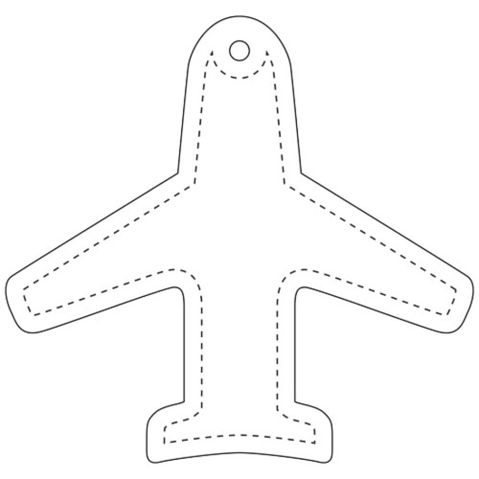 Gancio catarifrangente a forma di aeroplano in TPU con catenella RFX™ - Gadget.it - 