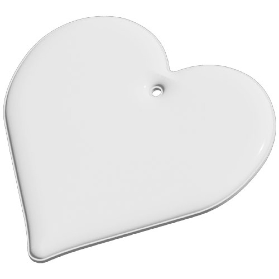 Gancio catarifrangente a forma di cuore in PVC con catenella RFX™ - Gadget.it - 