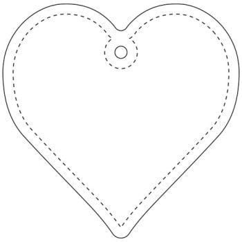 Gancio catarifrangente a forma di cuore in PVC con catenella RFX™ - Gadget.it - 