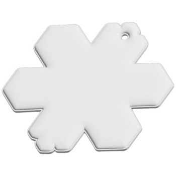 Gancio catarifrangente a forma di fiocco di neve in PVC con catenella RFX™ - Gadget.it - 