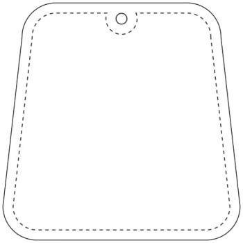 Gancio catarifrangente a forma di trapezio in TPU con catenella RFX™ - Gadget.it - 