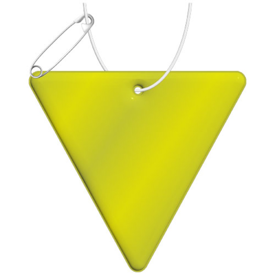 Gancio catarifrangente a triangolo invertito in TPU con catenella RFX™ - Gadget.it - 
