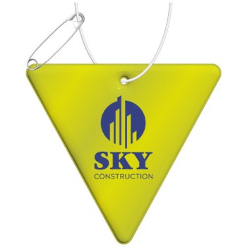 Gancio catarifrangente a triangolo invertito in TPU con catenella RFX™ - Gadget.it - 