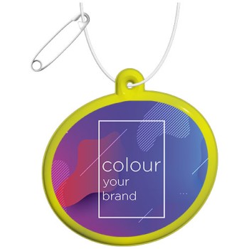 Gancio catarifrangente ovale in PVC con catenella RFX™ - Gadget.it - 