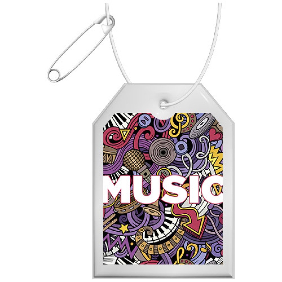 Gancio catarifrangente per etichetta in PVC con catenella RFX™  - Gadget.it - 