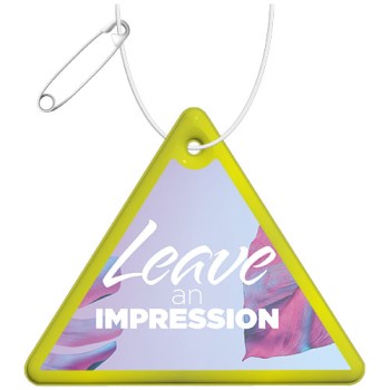 Gancio catarifrangente triangolare in PVC con catenella RFX™ - Gadget.it - 