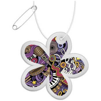  Gancio in PVC catarifrangente a forma di fiore con catenella RFX™ - Gadget.it - 