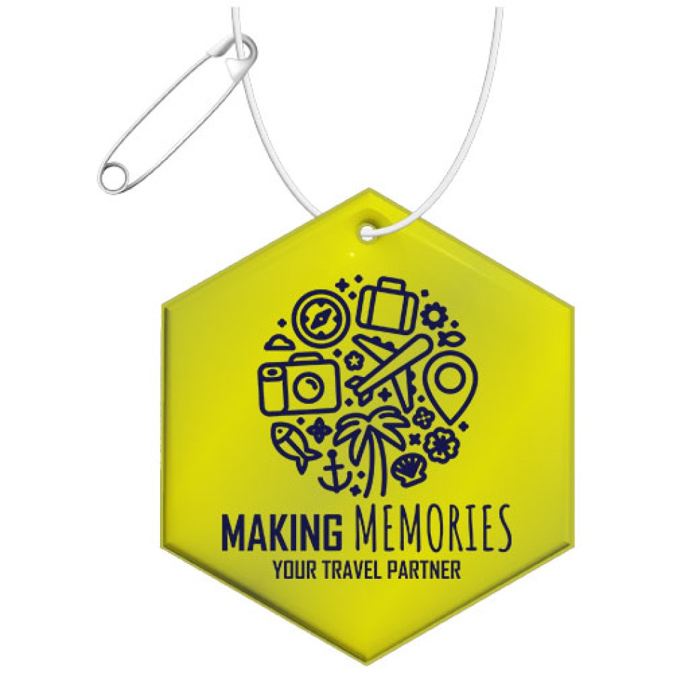  Gancio in TPU catarifrangente esagonale con catenella RFX™ - Gadget.it - 