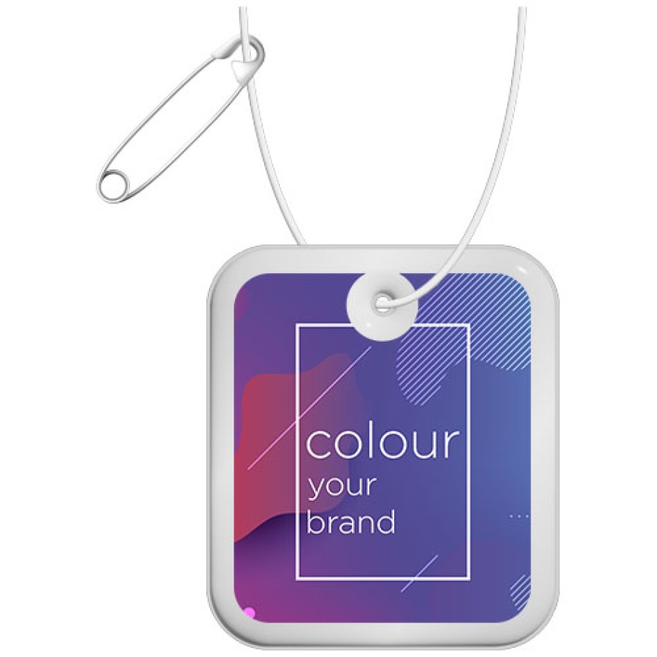  Gancio rettangolare in PVC catarifrangente XXL con catenella RFX™ - Gadget.it - 