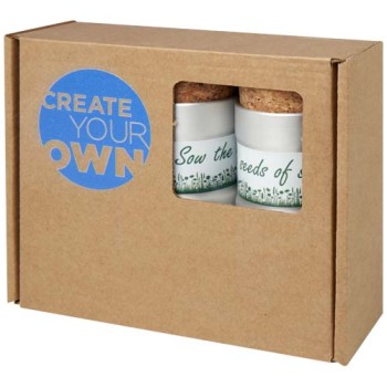 Giardino da scrivania con mix di erbe, set di tre vasi Hey Pots - Gadget.it - 