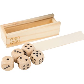 Gioco dei dadi in legno di faggio Celine - Gadget.it - 