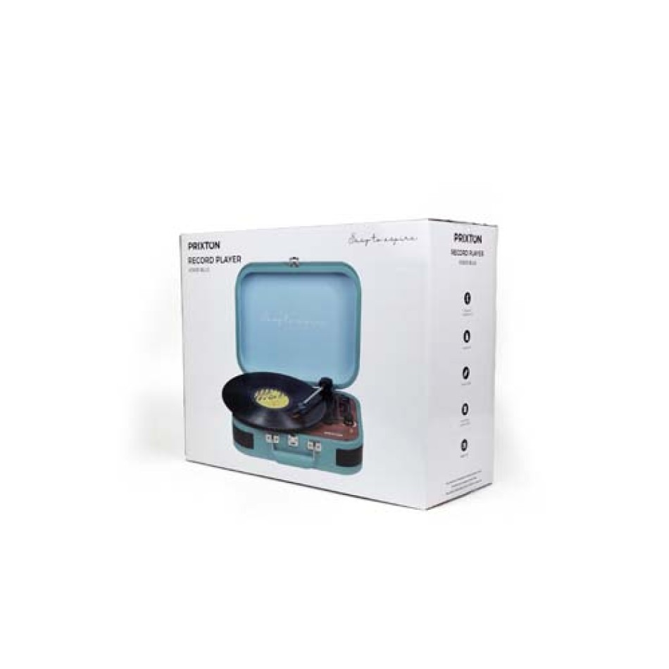 Giradischi vinile bluetooth usb radio FM con cuffie e speaker - Prixton - Gadget.it - 