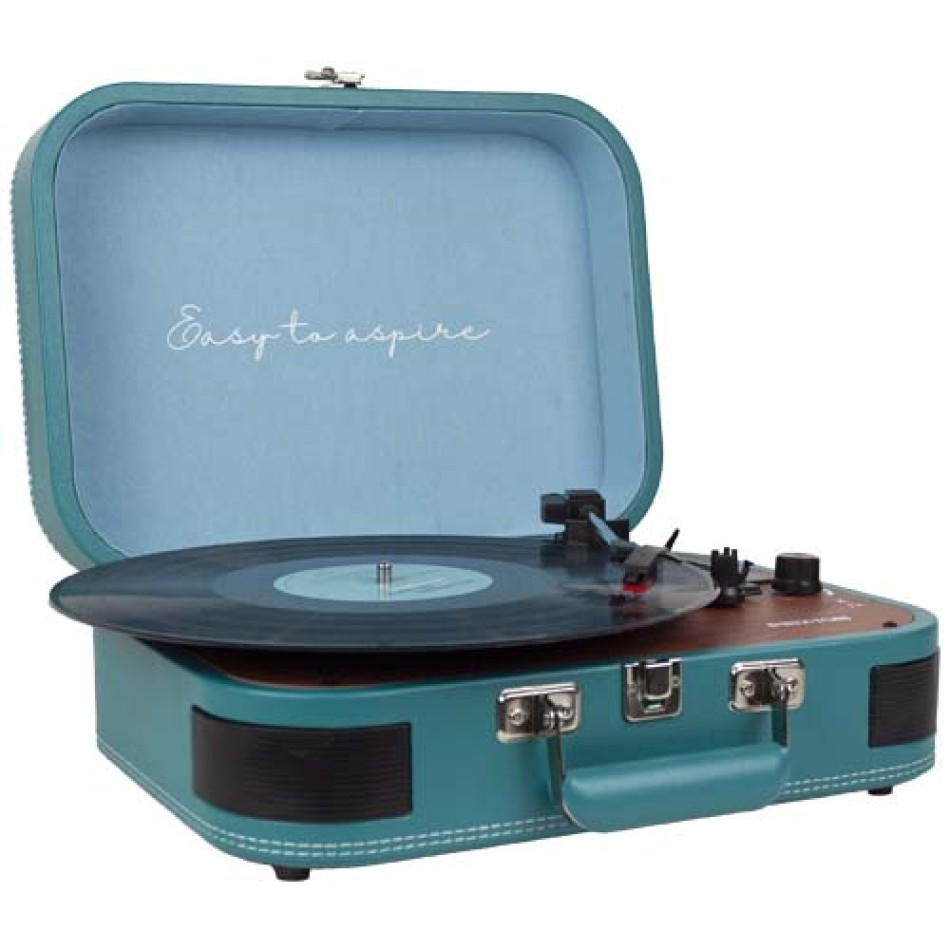 Giradischi vinile bluetooth usb radio FM con cuffie e speaker - Prixton - Gadget.it - 