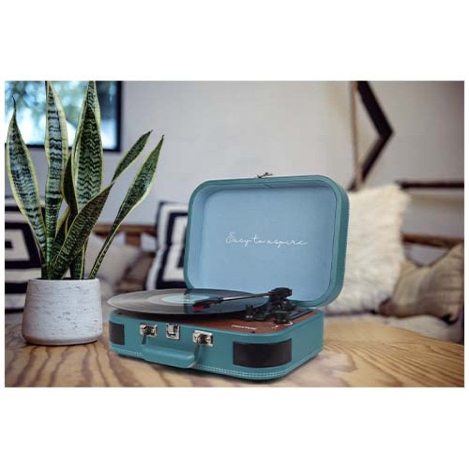 Giradischi vinile bluetooth usb radio FM con cuffie e speaker - Prixton - Gadget.it - 