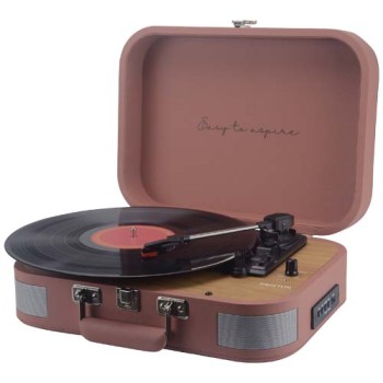 Giradischi vinile bluetooth usb radio FM con cuffie e speaker - Prixton - Gadget.it - 
