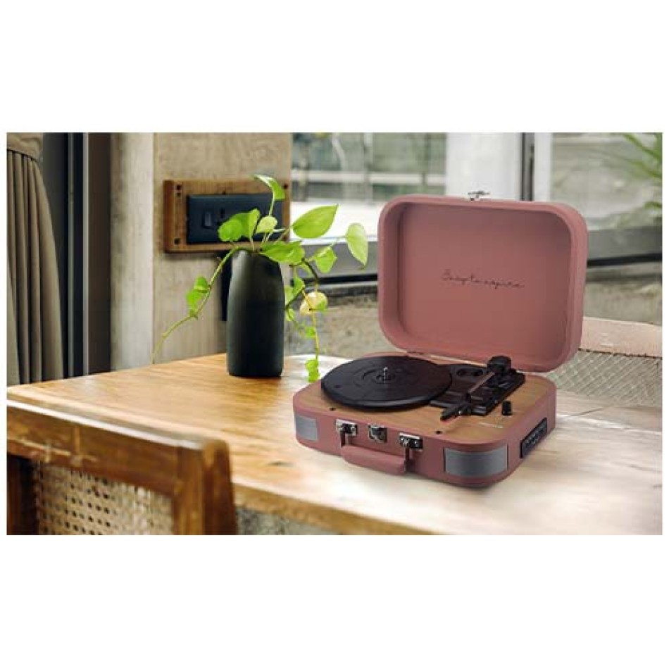 Giradischi vinile bluetooth usb radio FM con cuffie e speaker - Prixton - Gadget.it - 