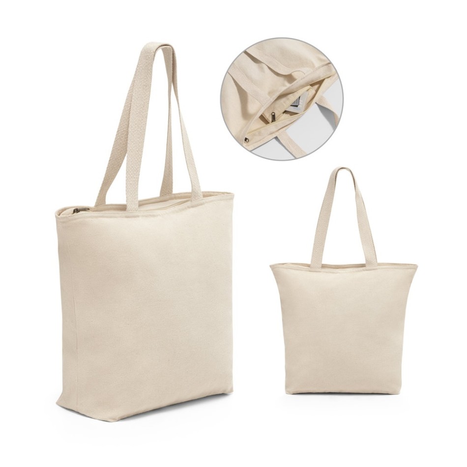 HACKNEY. Borsa in cotone 100% con chiusura (280 g/m²) - Gadget.it - 