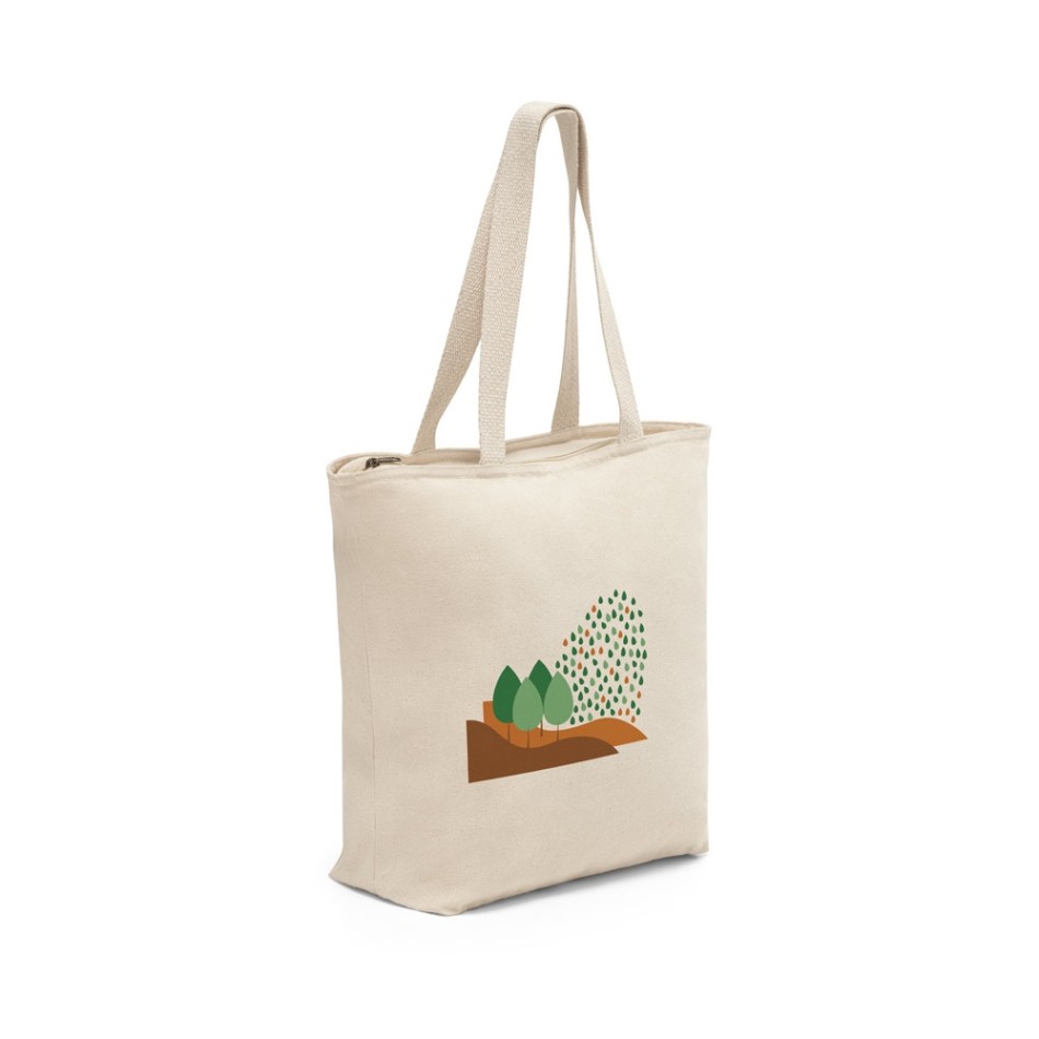 HACKNEY. Borsa in cotone 100% con chiusura (280 g/m²) - Gadget.it - 