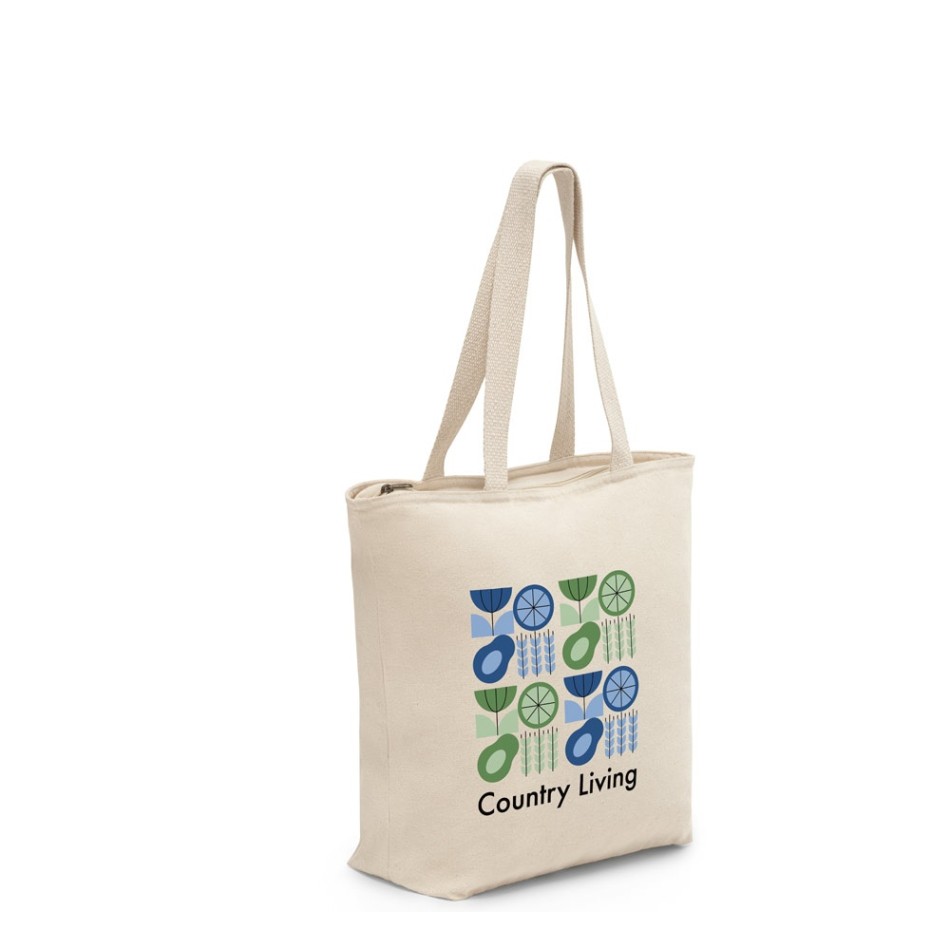 HACKNEY. Borsa in cotone 100% con chiusura (280 g/m²) - Gadget.it - 