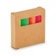 Set 4 evidenziatori in scatola Kraft gadget ufficio scuola - High4 - Gadget.it - 