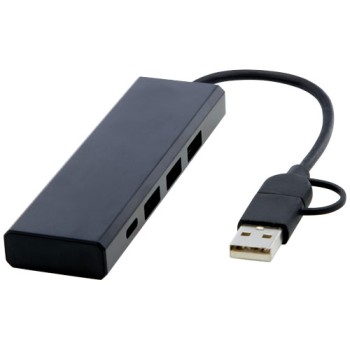 Hub USB 2.0 in alluminio riciclato RCS Rise - Gadget.it - 