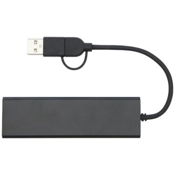 Hub USB 2.0 in alluminio riciclato RCS Rise - Gadget.it - 