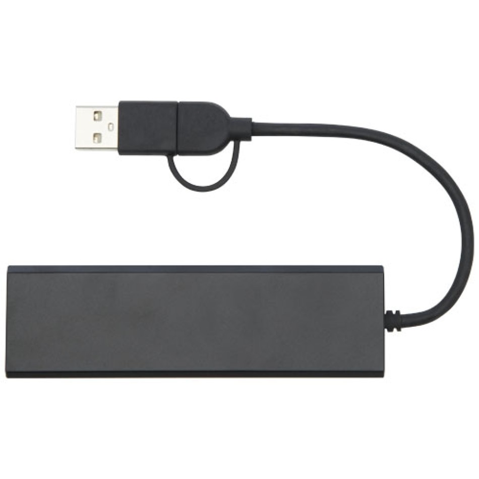 Hub USB 2.0 in alluminio riciclato RCS Rise - Gadget.it - 